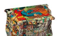 A Pair of Comic-Découpaged Small Commodes