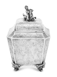 An Italian Silver Tea Caddy