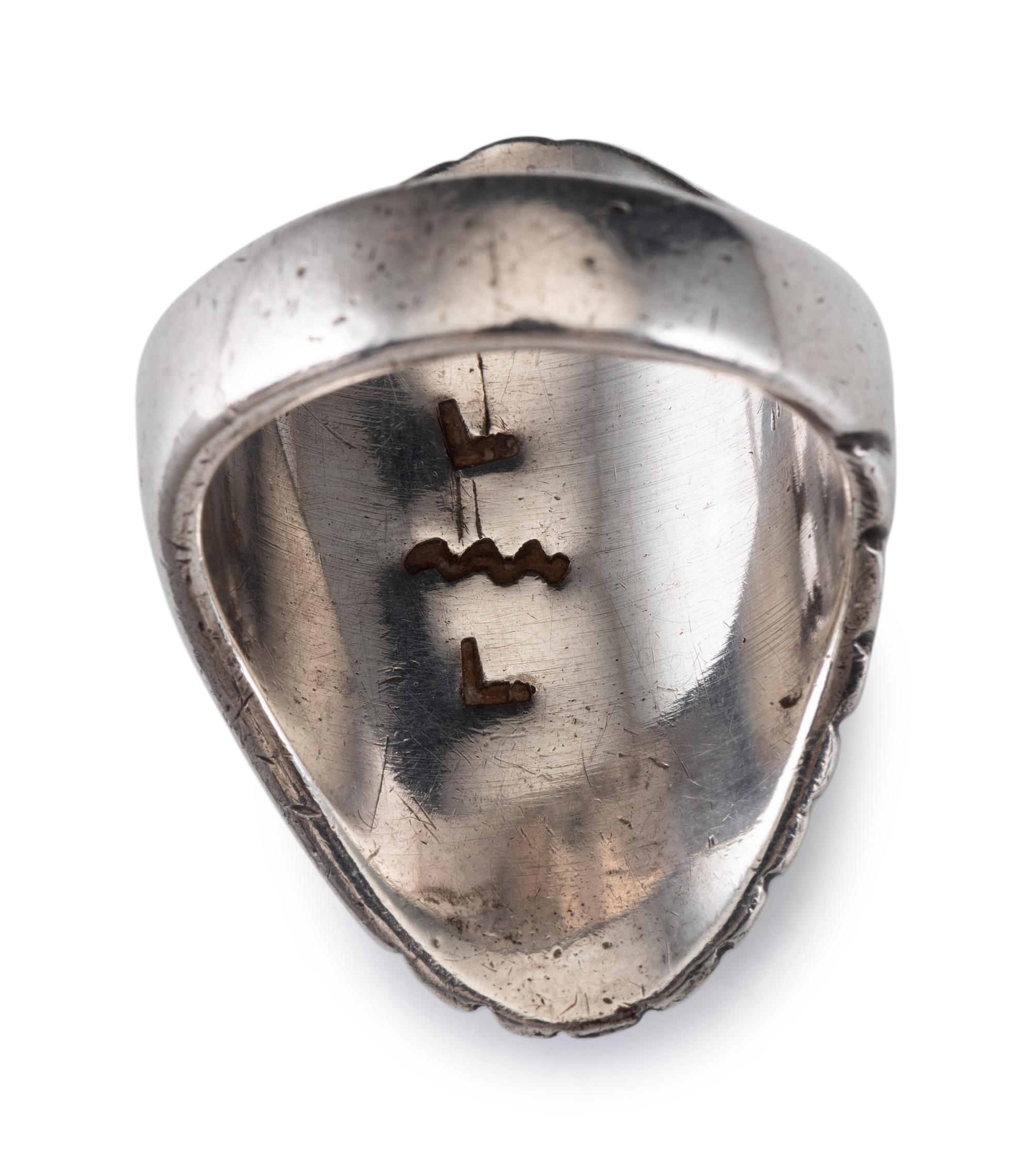 Navajo and Zuni Silver Rings, with Inlay