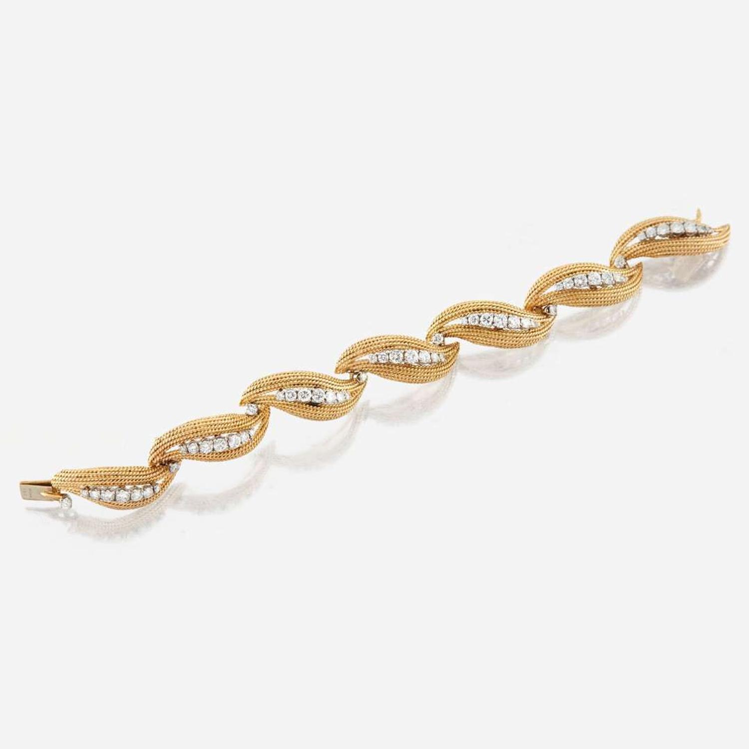 A gold, platinum, and diamond bracelet, David Webb