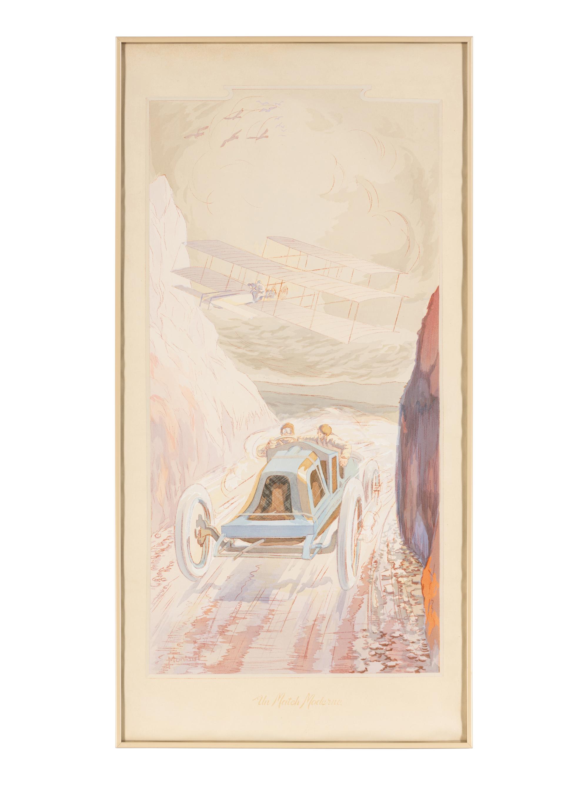 A Pair of Prints ( Un Match Moderne and Grand Prix De L'Aviation )