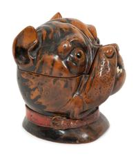 An English Treen Dog Humidor
