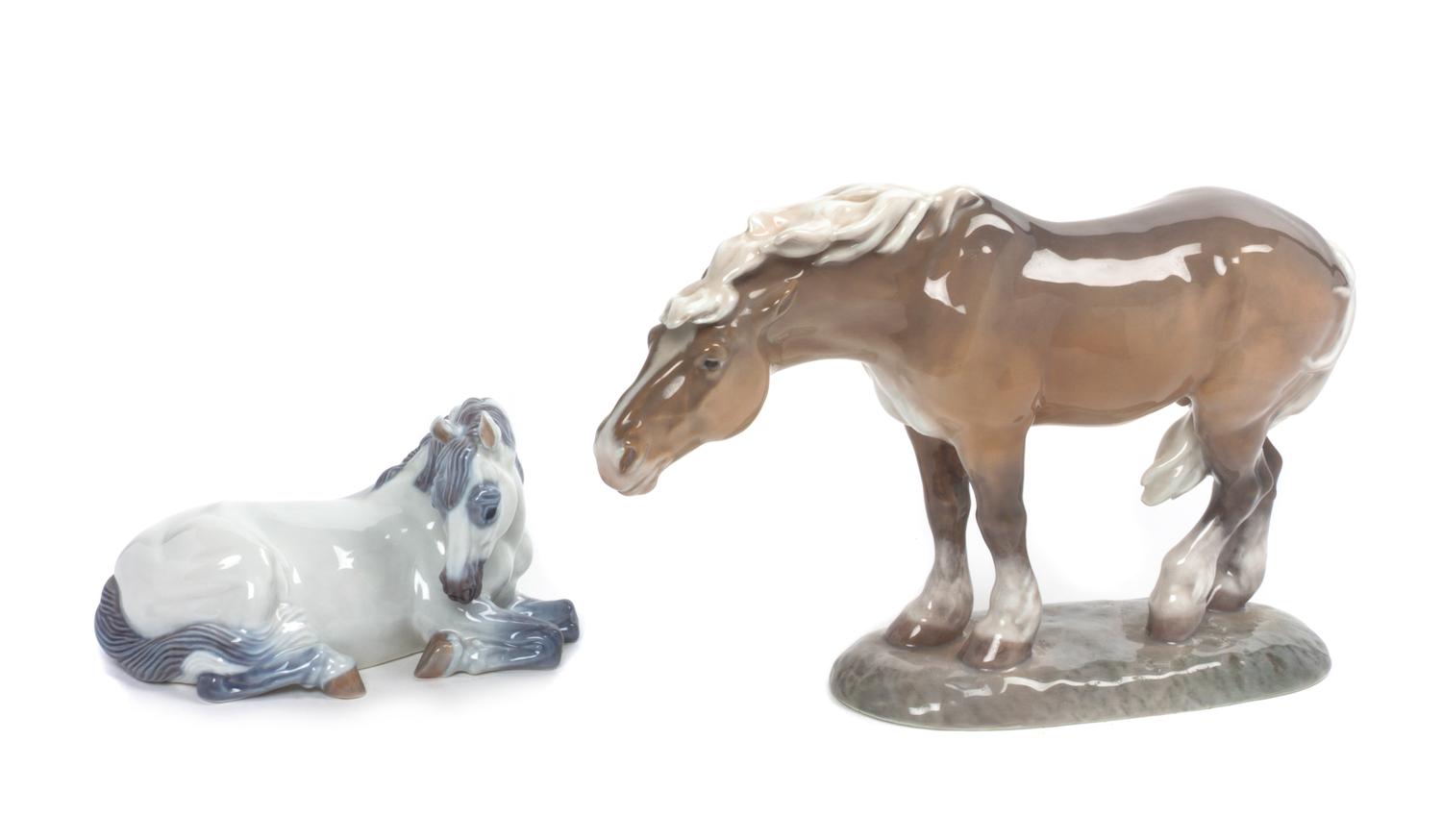 Two Royal Copenhagen Porcelain Figures Width of wider 12 1/4 inches. — SECOND HALF 20TH CENTURY