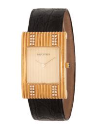 BOUCHERON, 18K YELLOW GOLD AND DIAMOND 'REFLET' WRISTWATCH