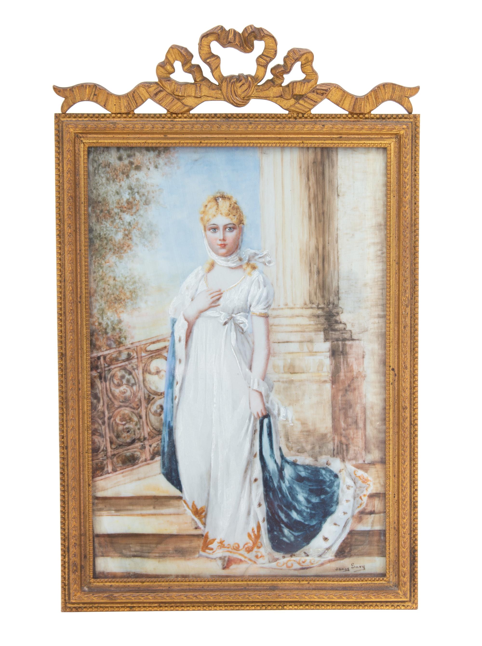 A French Gilt Bronze Easel Back Frame Height 8 1/4 x width 5 1/8 inches. — 19TH CENTURY