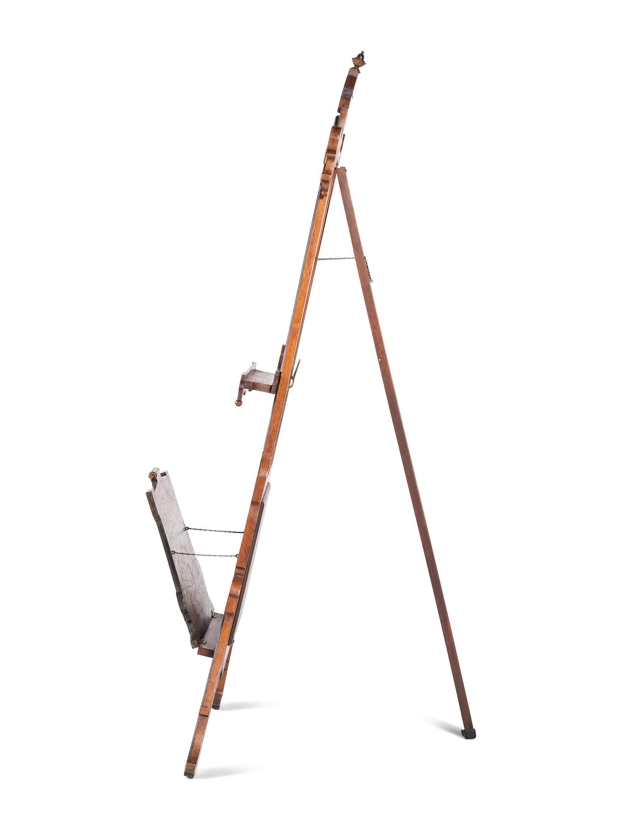A Renaissance Revival Walnut and Burlwood Easel