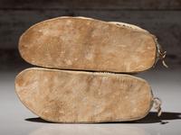 Cheyenne Child's Moccasins and Arapaho Doll Cradle
