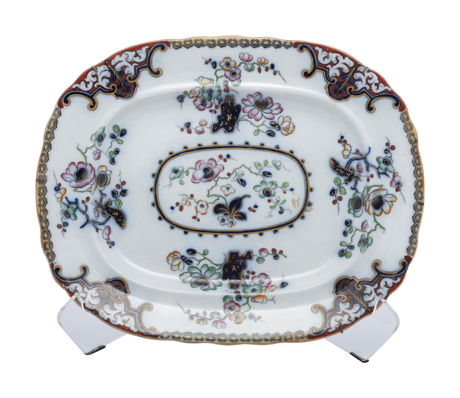 A Charles Meigh Imari Style Stone China Platter