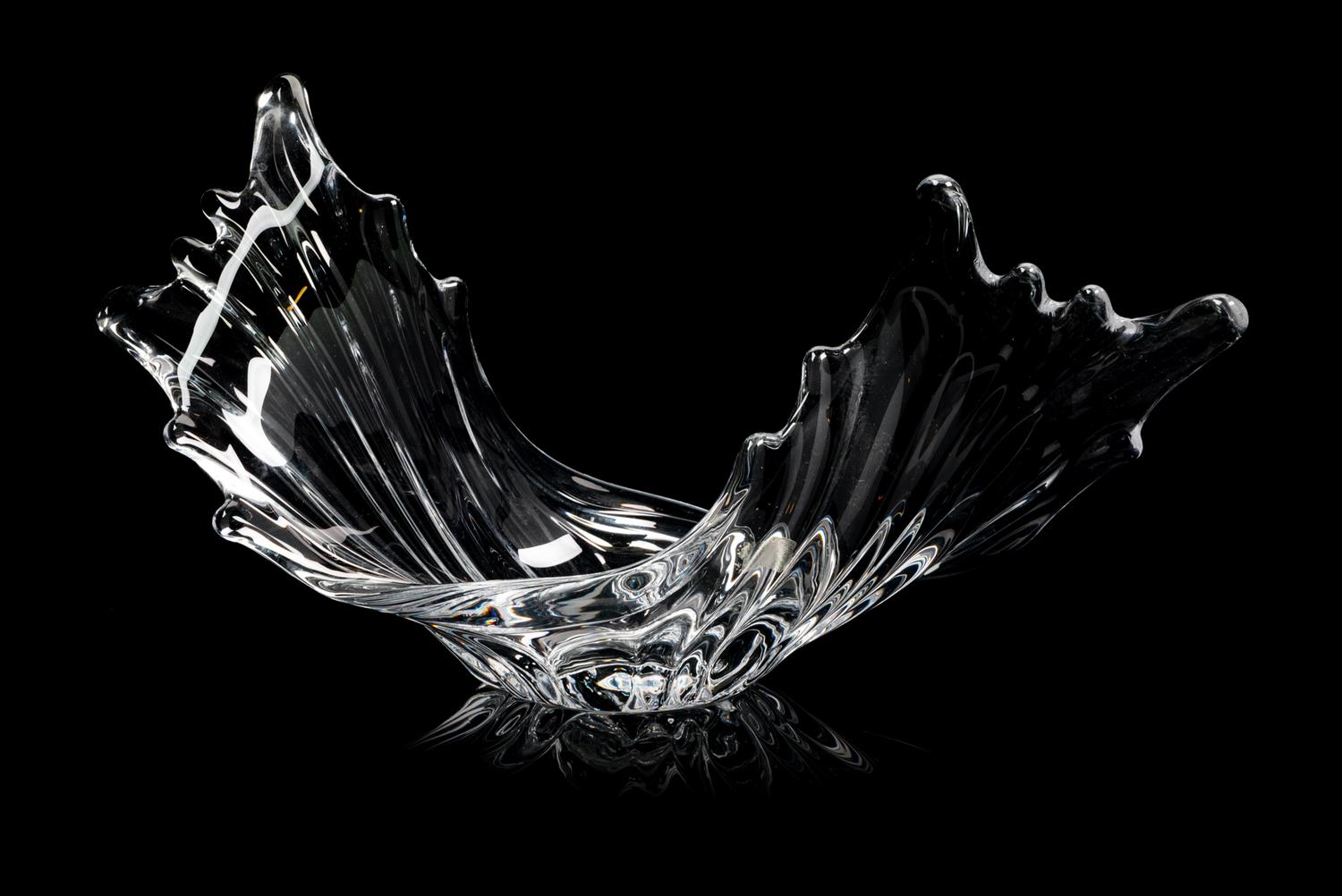 A Lalique Frosted Candy Dish Diameter 4 1/4 inches.