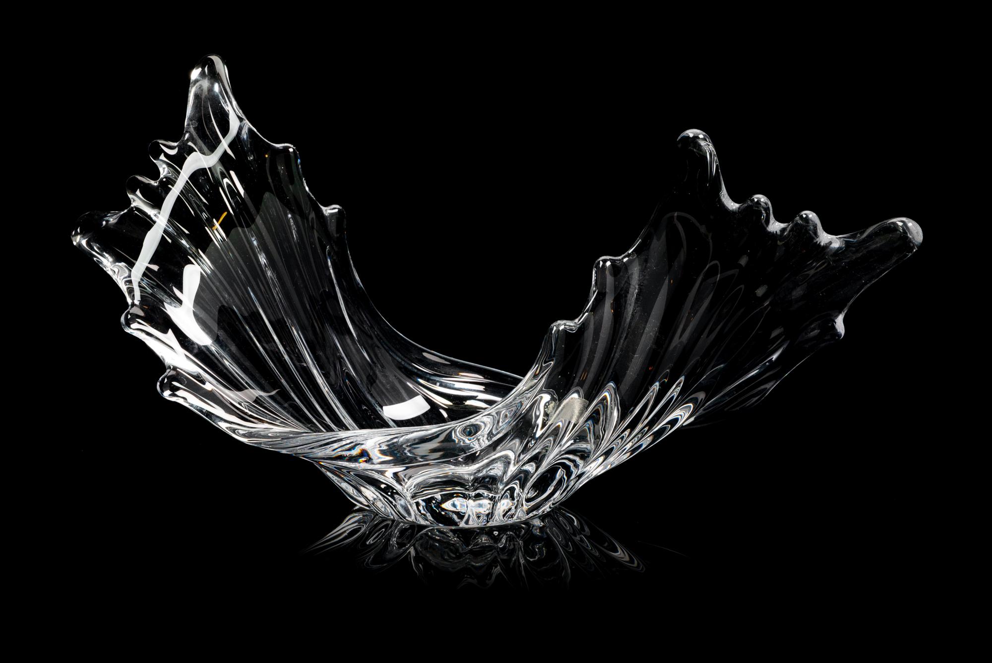 A Lalique Frosted Candy Dish Diameter 4 1/4 inches.