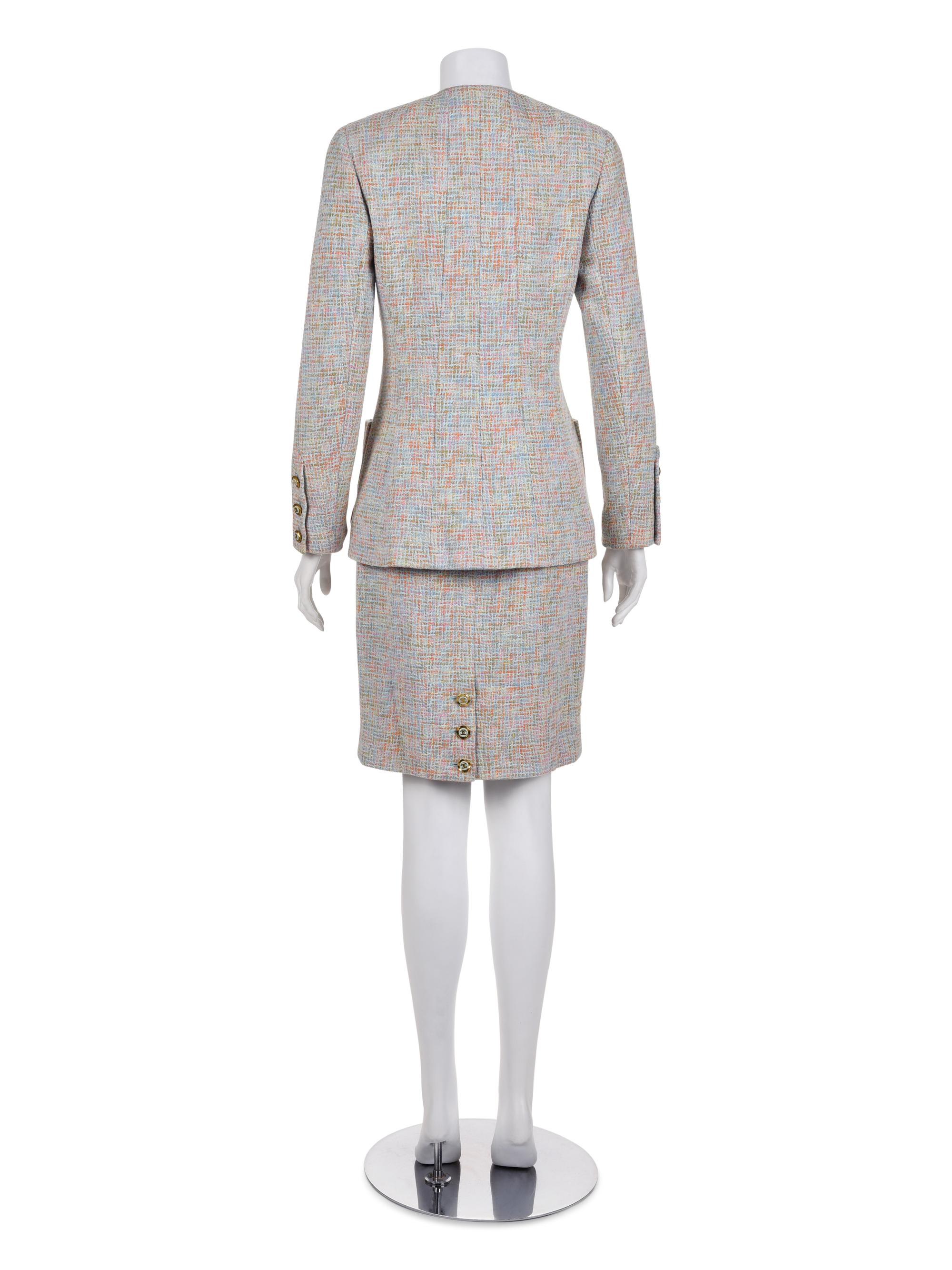 Chanel Two-Piece Tweed Skirt Suit, Cruise 1994