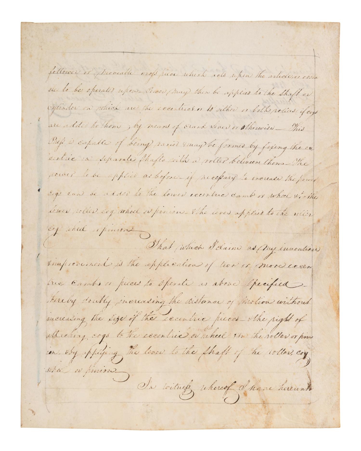 JACKSON, Andrew (1767-1845). Partly printed document signed ("Andrew Jackson"), as President, countersigned by Martin VAN BUREN (1782-1862) as Secretary of State, and J. MacPherson Berrien as Attorney General. 1 October 1830.