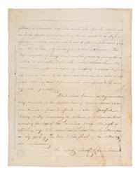 JACKSON, Andrew (1767-1845). Partly printed document signed ("Andrew Jackson"), as President, countersigned by Martin VAN BUREN (1782-1862) as Secretary of State, and J. MacPherson Berrien as Attorney General. 1 October 1830.