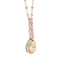 COLORED DIAMOND AND DIAMOND NECKLACE