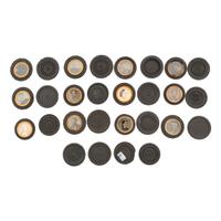 [EARLY PHOTOGRAPHY - UNION CASES]. Collection of 12 "oreo" union cases containing portraits of men and women, including: