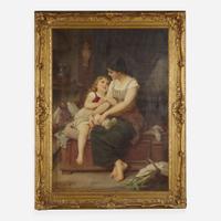 Émile Munier (French, 1840–1895) Mother and Daughter in an Interior (The Adored One)