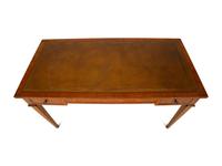 A Louis Philippe Style Satinwood Inlaid Leather Top Writing Desk — 20th Century