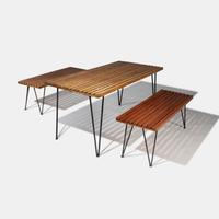 Sol-Air Outdoor Dining Suite, c. 1950 Ficks Reed Co., USA