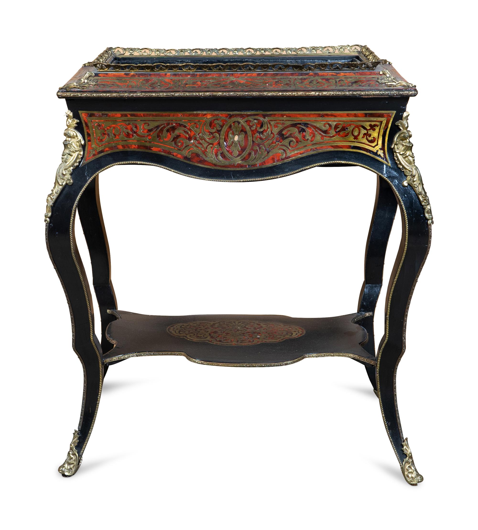 A Napoleon III Style Gilt Bronze Mounted Boulle Marquetry Jardiniere Table — 19TH/20TH CENTURY