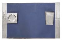 A Dirk Van Erp Nickel-Plated Bronze Three-Piece Desk Set