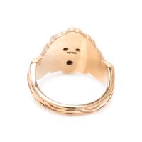 YELLOW GOLD, DIAMOND AND RUBY LION RING