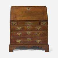 A Chippendale carved walnut slant-front desk Probably Pennsylvania, 18th century