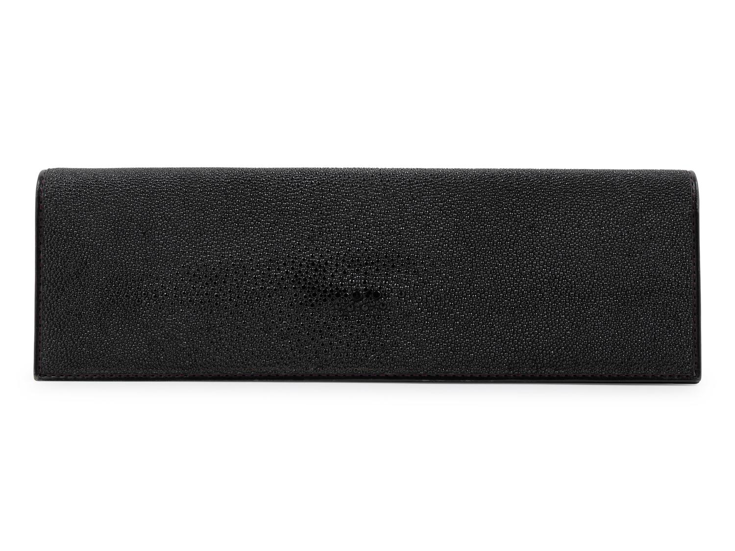Arte Black Shagreen Clutch, 1990-00s