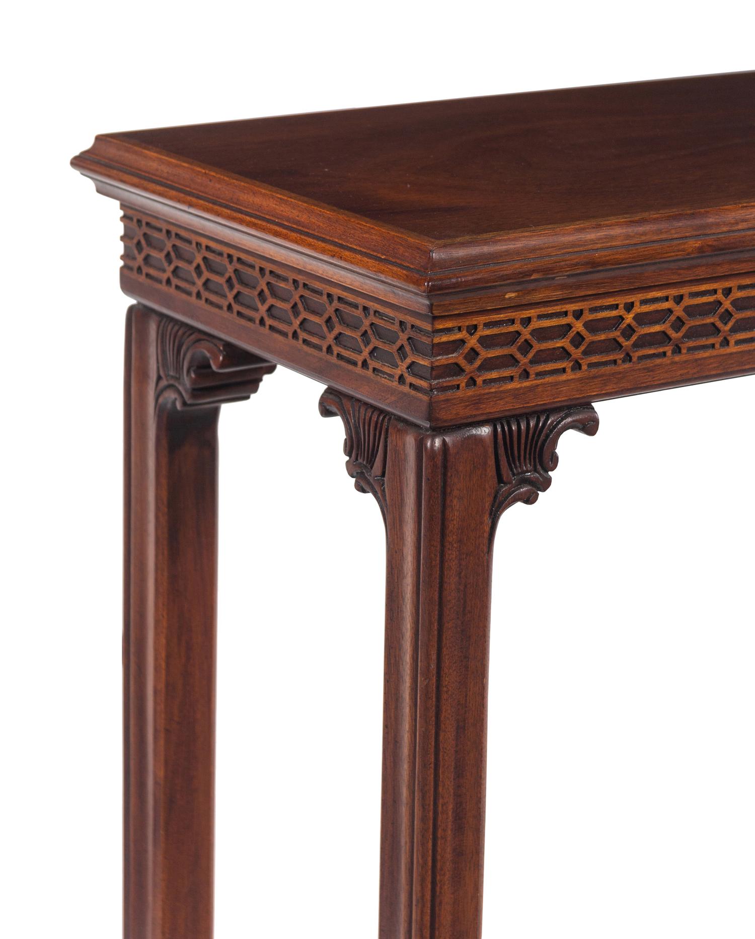 A Chinese Chippendale Style Mahogany Sofa Table