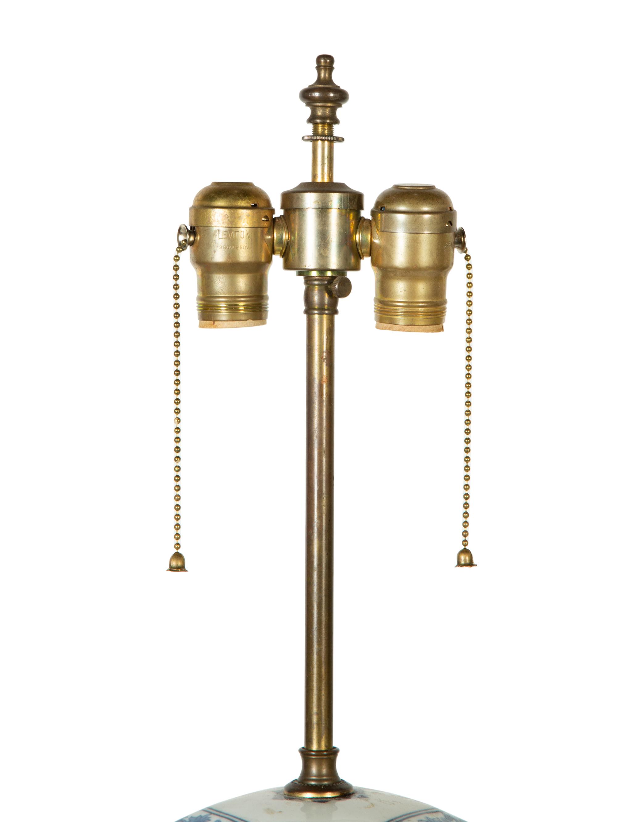 A Chinese Export Porcelain Vase Mounted as a Lamp