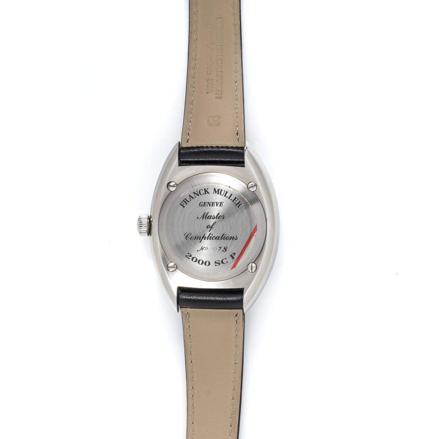 FRANCK MULLER, STAINLESS STEEL LIMITED EDITION REF. 2000 SC P 'TRANSAMERICA' WRISTWATCH