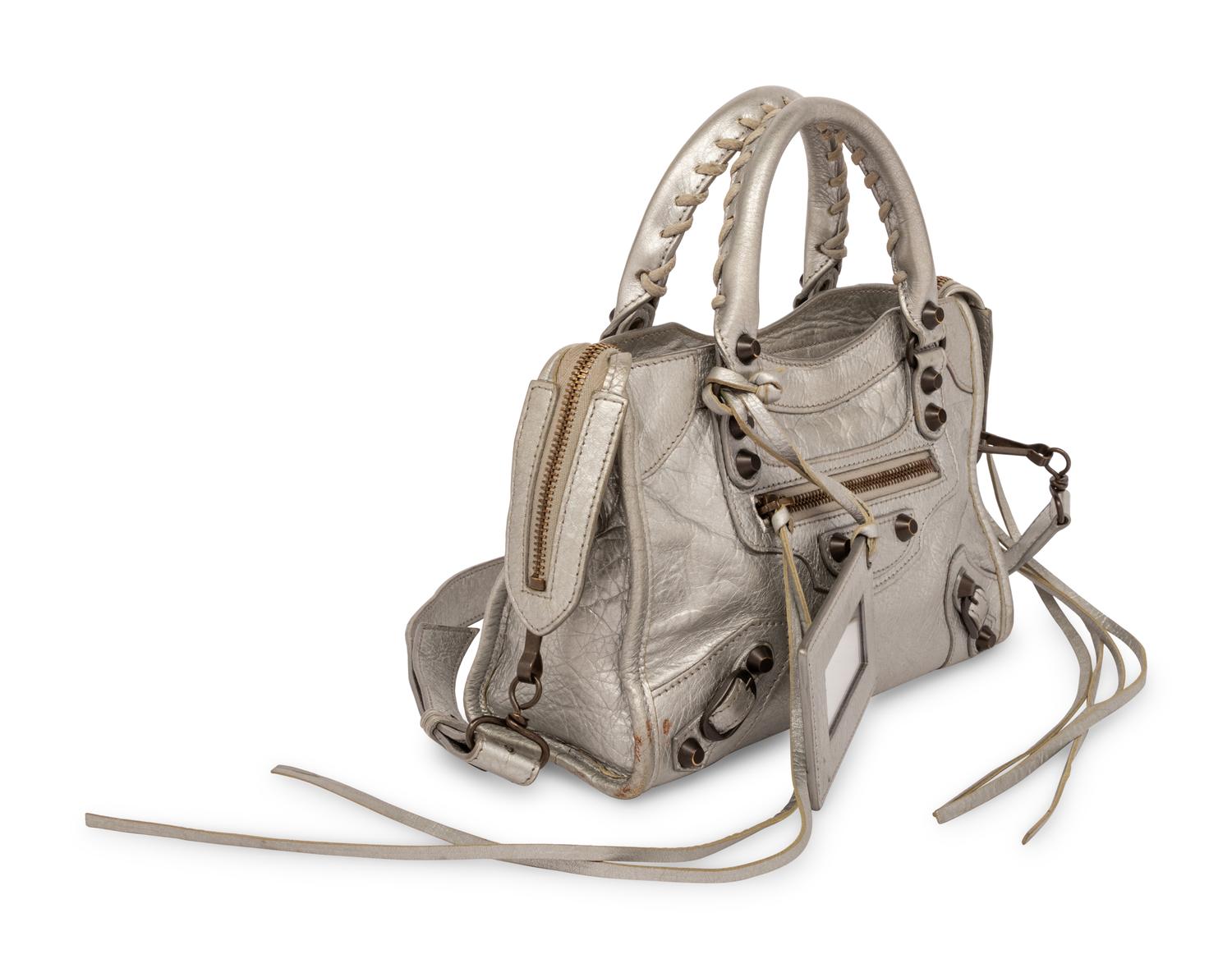 Balenciaga Mini Silver City Bag, 2014