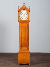 A Federal Cherrywood Tall Case Clock