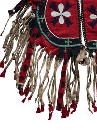 Blackfeet Beaded Wool and Hide Crupper
