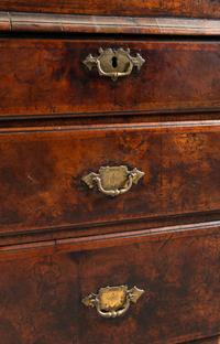 An English Walnut Bureau Bookcase