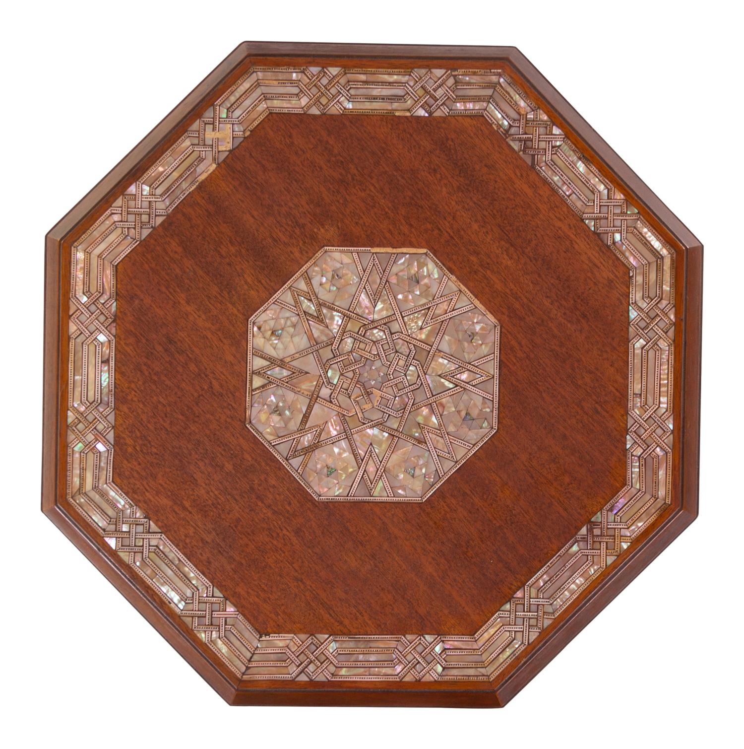 A Syrian Mother-of-Pearl Inlaid Table