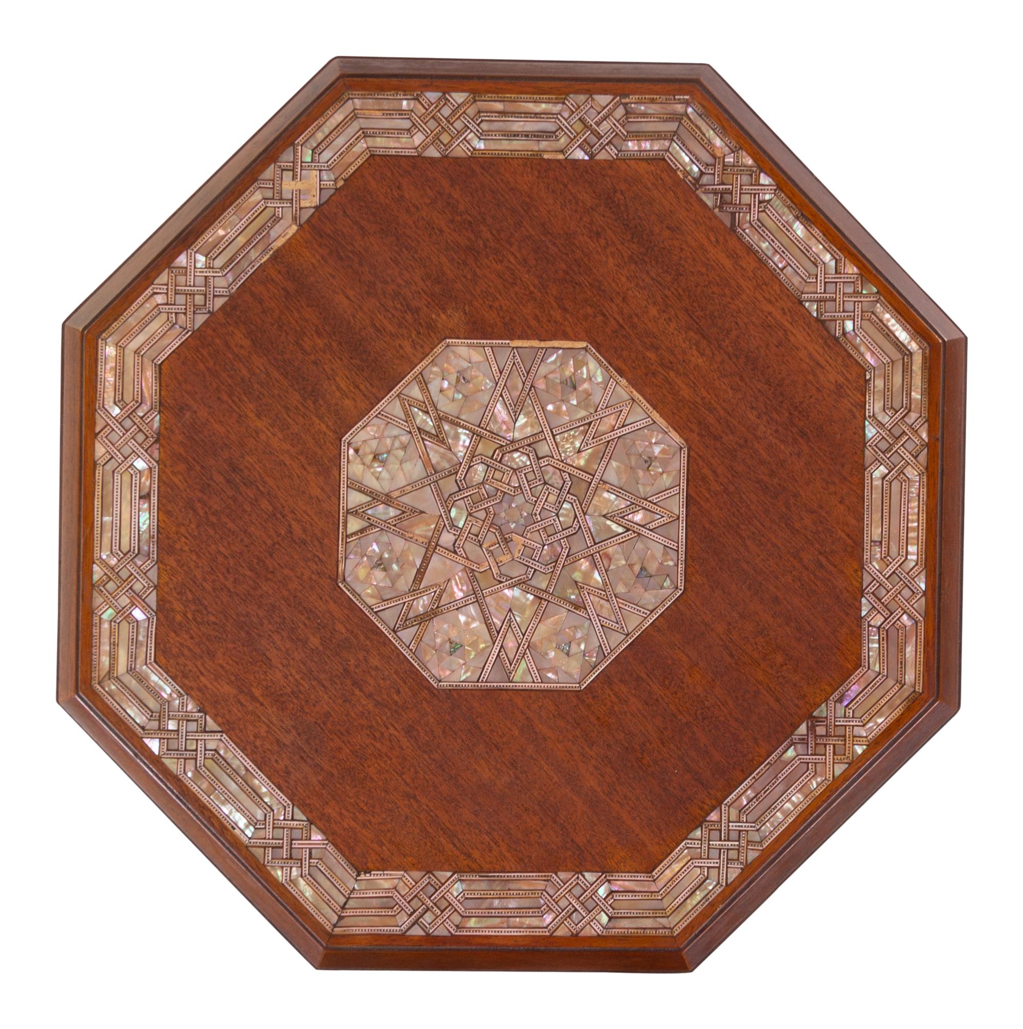 A Syrian Mother-of-Pearl Inlaid Table