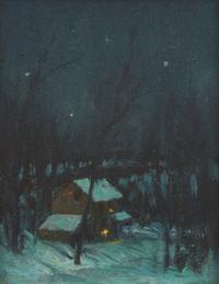 George William Sotter (American, 1879-1953) — Clouds over Bucks County, Nocturnal, and Night Scene (Three Works)