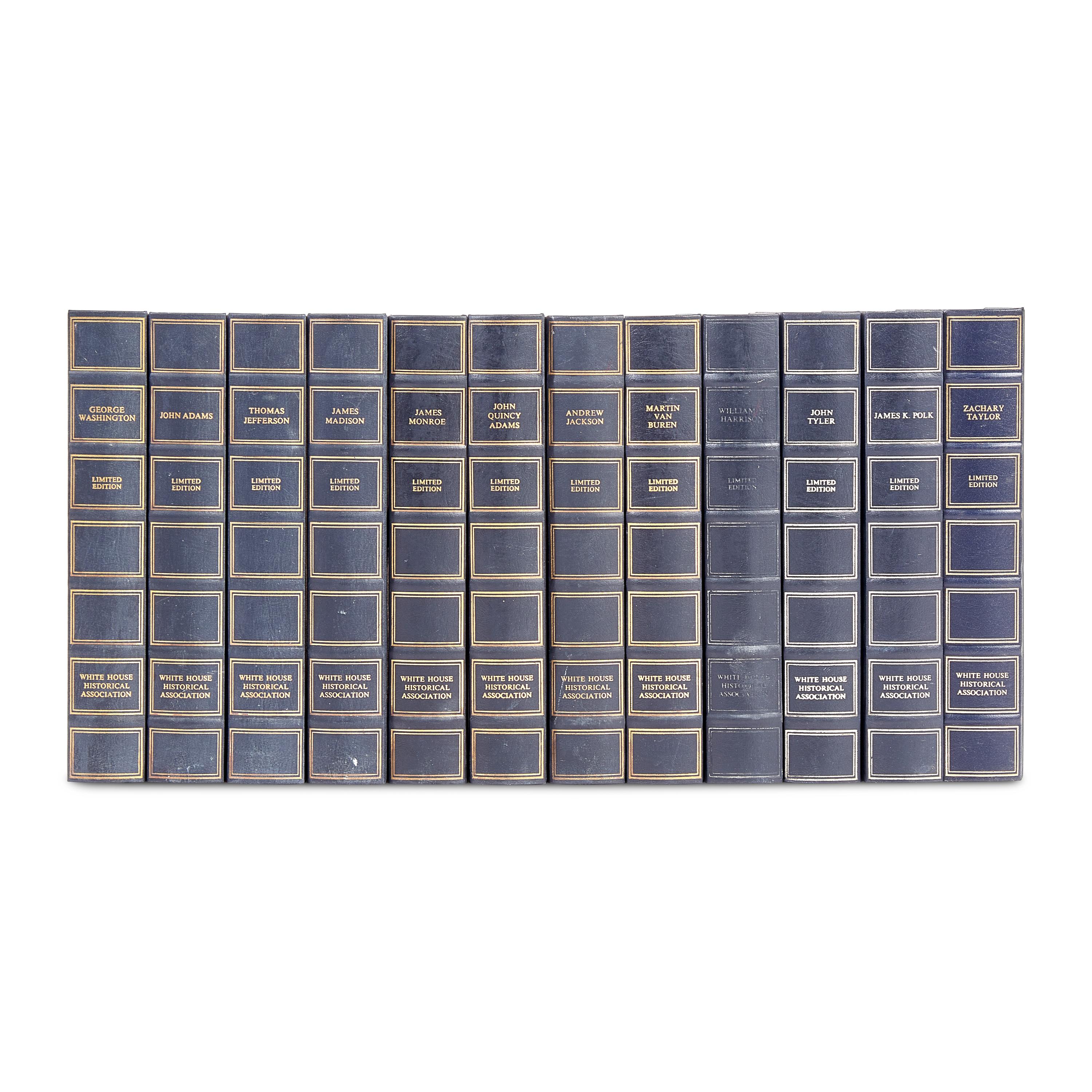 A Group of Twelve Franklin Mint 24K Gold Inlaid Sterling Presidential Plates, Circa 1976