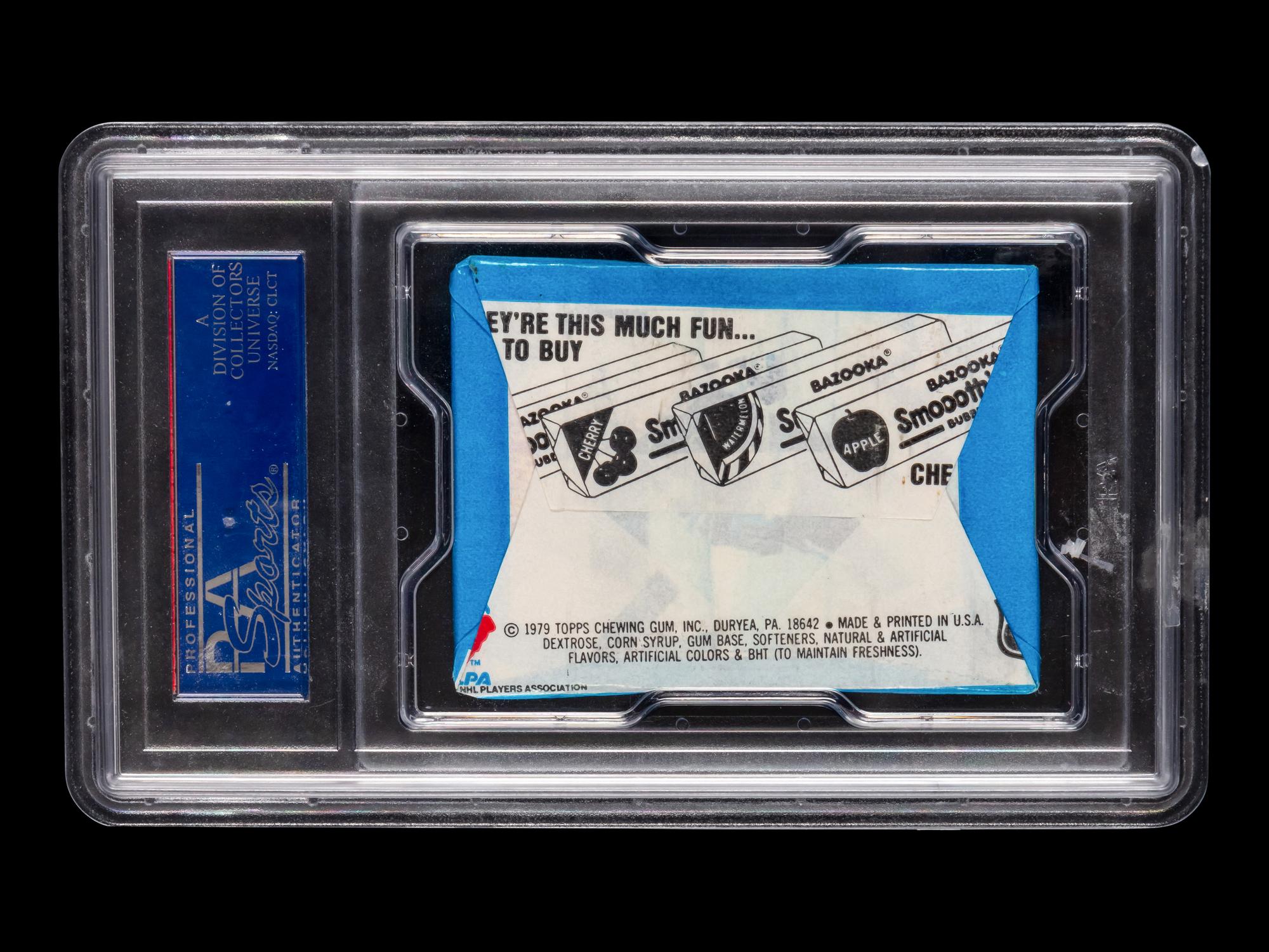 A 1979 Topps Hockey Sealed Unopened Wax Pack (PSA 8 NM-MT)