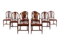 A Set of Eight Late Regency Mahogany Dining Chairs