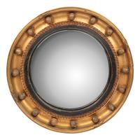 A Regency Giltwood and Part Ebonized Bullseye Mirror