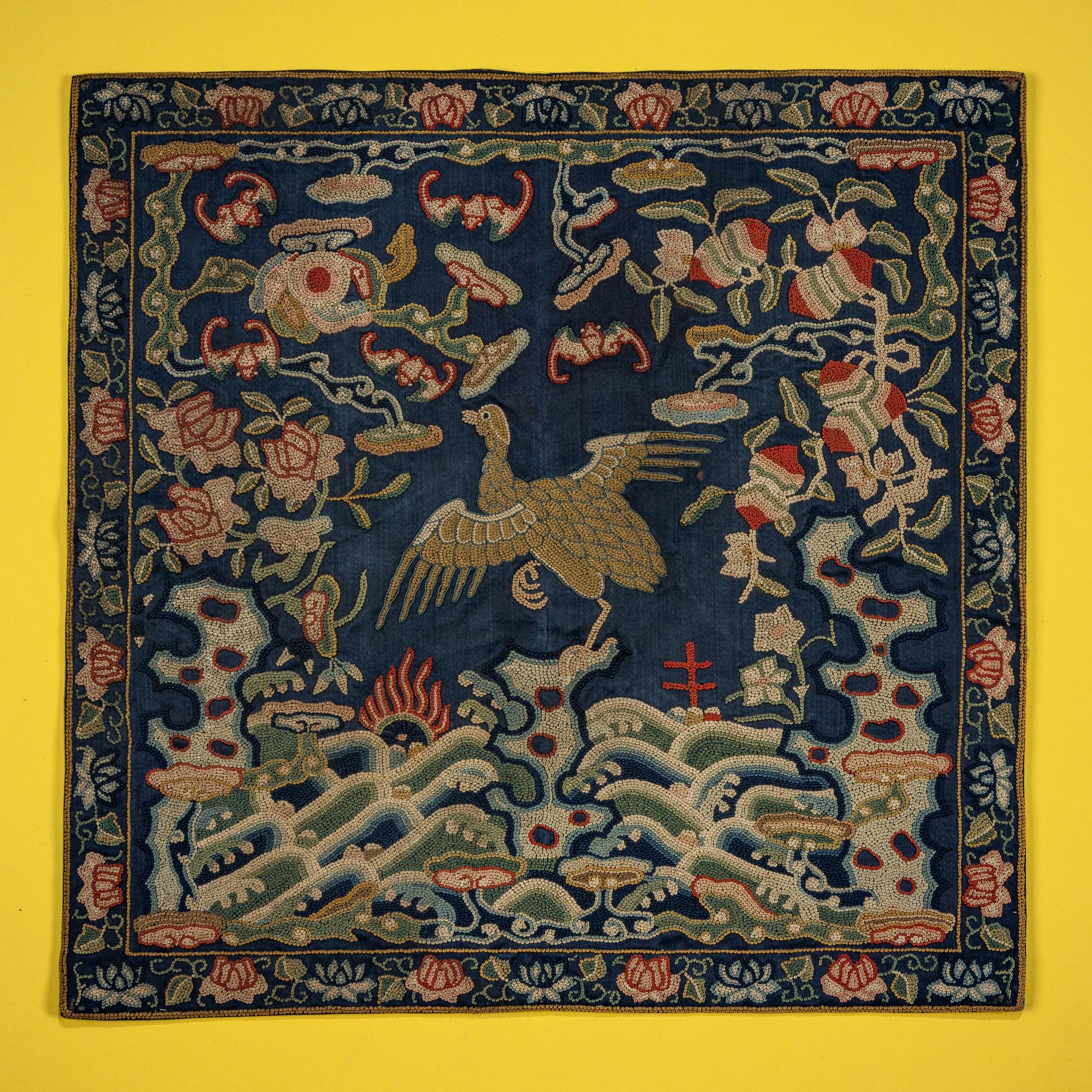 Three Chinese 'Mandarin Duck' Rank Badges, 19th Century — 清晚期 文官補子三種