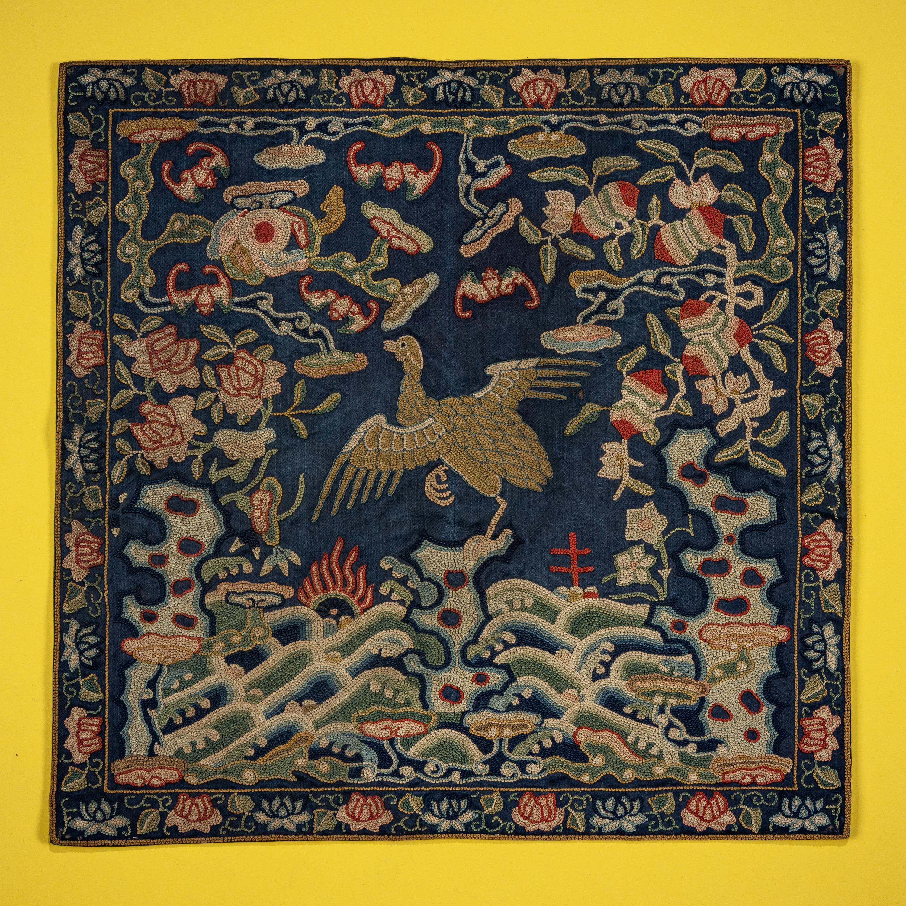 Three Chinese 'Mandarin Duck' Rank Badges, 19th Century — 清晚期 文官補子三種