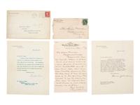 [POLITICS]. 3 letters signed by Benjamin HARRISON, Woodrow WILSON, & Warren G. HARDING.