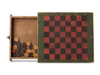 A Country Black, Green and Red Painted Game Board