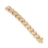 Charles Krypell, Diamond and Yellow Gold Bracelet