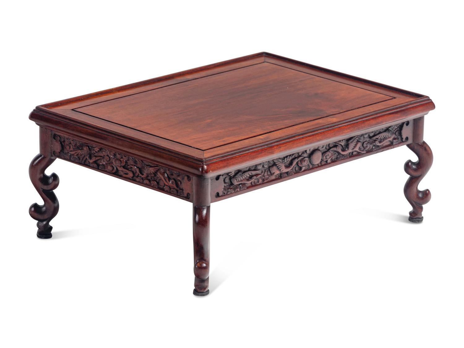 A Chinese Carved Zitan Day Bed, Luohanchuang