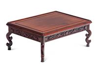 A Chinese Carved Zitan Day Bed, Luohanchuang