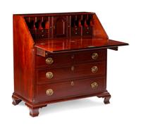 A George III Style Mahogany Slant-Front Bureau