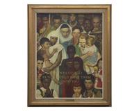 [Americana] Rockwell, Norman. Group of 2 Posters and a Typed Letter, signed
